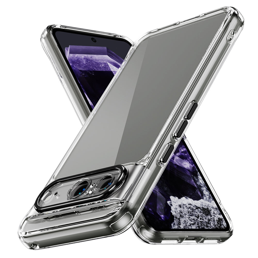 YSM For Google Pixel 8 Phone Case Metal+Acrylic+TPU Precise Lens Cutout Mobile Phone Cover - Black YSM For Google Pixel 8 Phone Case Metal+Acrylic+TPU Precise Lens Cutout Mobile Phone Cover - Black